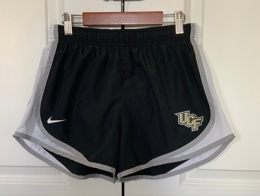 Nike Women’s UCF Knights Dri-FIT Running Shorts, Size M, Black Gray, ZAV5971